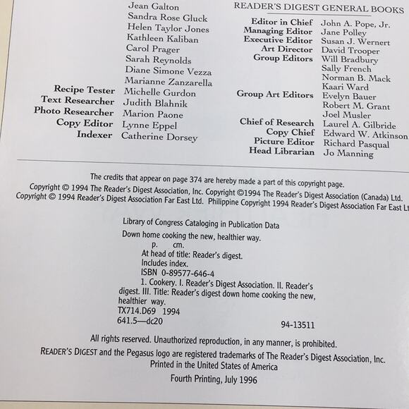 Reader's Digest Down Home Cooking The New Healthier Way Hard Cover Cookbook - Picture 8 of 15